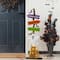 Glitzhome® 41.75"H Lighted Halloween Wooden Ghost's Broom Porch Decor
